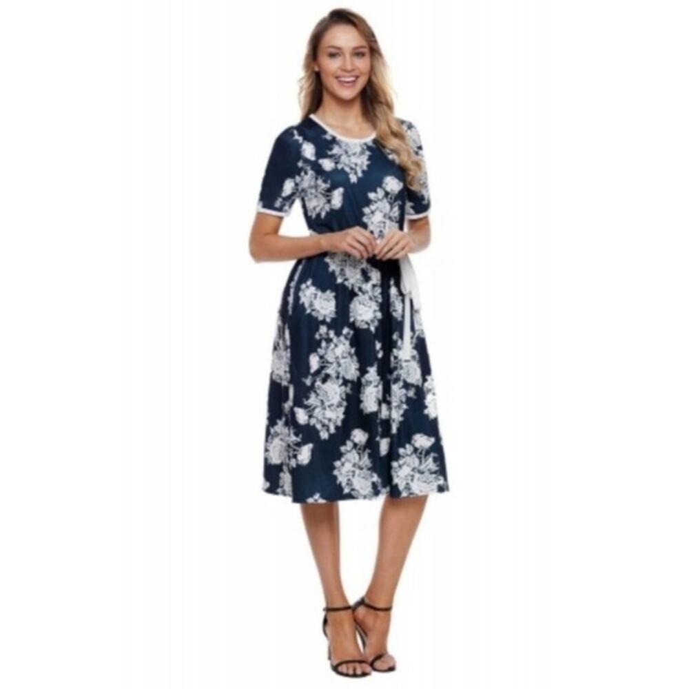 New Floral Print Knee‎ Length Dress